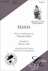 Haida Unison choral sheet music cover